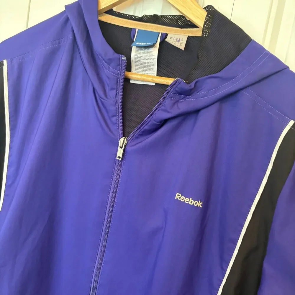 Reebok Purple‎ Windbreaker Jacket Size XL